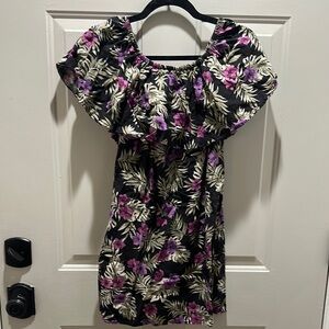 Reformation Pink and Green Ruffled Tiered Sundress